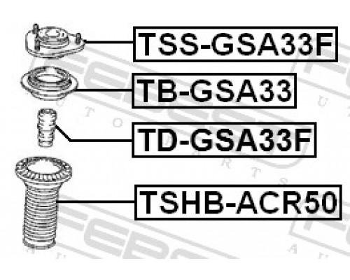 TB-GSA33 FEBEST Подшипник опоры переднего амортизатора