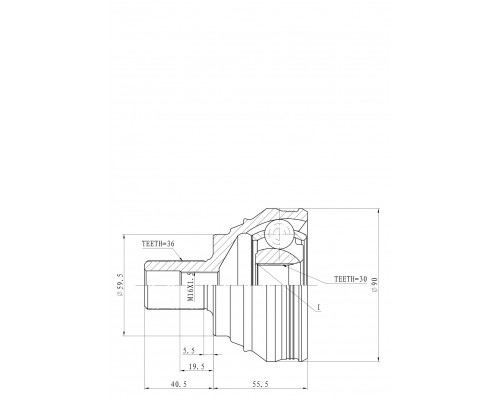 GIK04035 Ganz ШРУС наружный передний