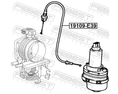 19109-E39 FEBEST Трос регулятора дроссельной заслонки для BMW 5-serie E39 1995-2003