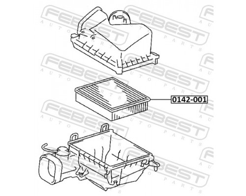 0142-001 FEBEST Фильтр воздушный