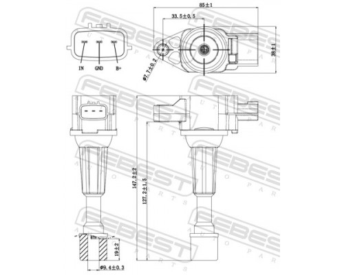 05640-001 FEBEST Катушка зажигания