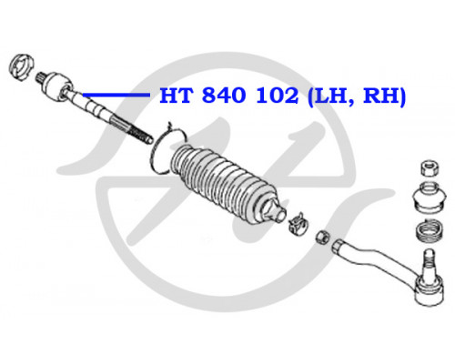 HT840102 Hanse Тяга рулевая для Suzuki Grand Vitara 1998-2005