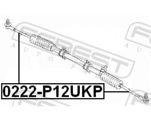 0222-P12UKP FEBEST Тяга рулевая для Nissan Primera P12E 2002-2007