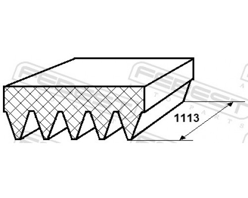 88127-5L1113 FEBEST Ремень ручейковый