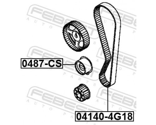 04140-4G18 FEBEST Ремень ГРМ