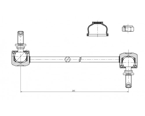 SP1116 Trialli Стойка переднего стабилизатора