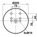 T0070-0940V2 TOPCOVER Воздушная подушка (опора пневматическая) для BPW ECO >1996