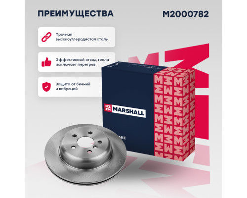 Тормозной диск задн. левый BMW 5 (G30) 17- (M2000782)
