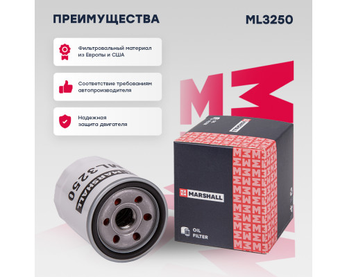 Фильтр масляный Suzuki Grand Vitara II 98- / Jimny III 98- / Liana 01- / SX4 I 06- / Swift II-IV 01- (ML3250) Фильтр масляный Suzuki Grand Vitara II 98- / Jimny III 98- / Liana 01- / SX4 I 06- / Swift II-IV 01- (ML3250)
