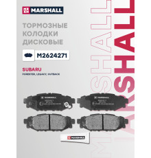 Комплект дисковых колодок задние SUBARU FORESTER 97-, IMPREZA 07-, LEGACY 98-, OUTBACK 98-