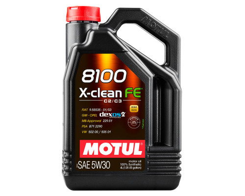 Cинтетическое моторное масло MOTUL 8100 X-clean FE 5W-30 (4 л.) (арт. 104776)