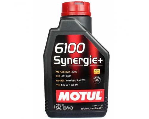 Масло моторное полусинтетическое  Motul 6100 Synergie+ 10W-40 (1л)