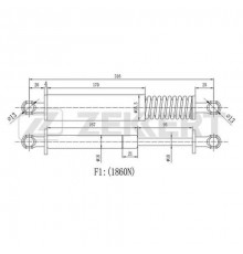 GF-2140 Zekkert Амортизатор двери багажника для VW Touareg 2002-2010