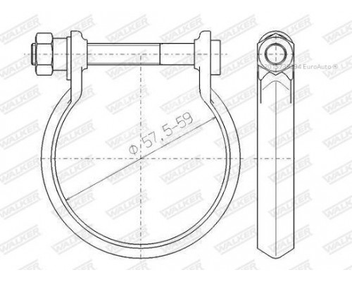 80562 Walker Хомут глушителя 80562 Walker Хомут глушителя