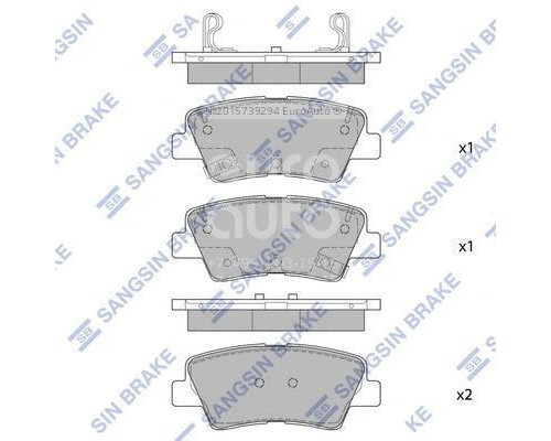 SP1907 HI-Q Колодки тормозные задние дисковые к-кт