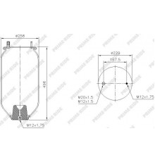 1R12-761 Prime-Ride Воздушная подушка (опора пневматическая)
