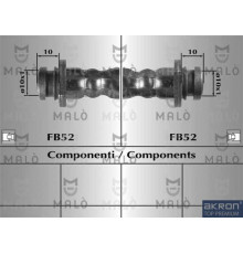 H80121 Malo/Akron Шланг тормозной задний