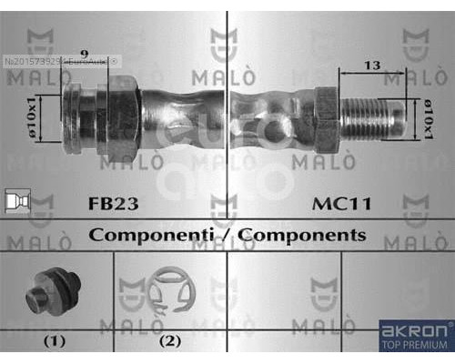 H8567 Malo/Akron Шланг тормозной передний