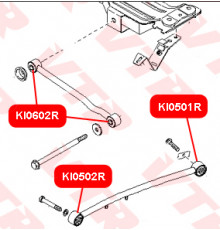 KI0502R VTR Сайлентблок продольной тяги задний (п.з.к.)