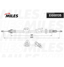 EI000135 Miles Трос стояночного тормоза левый