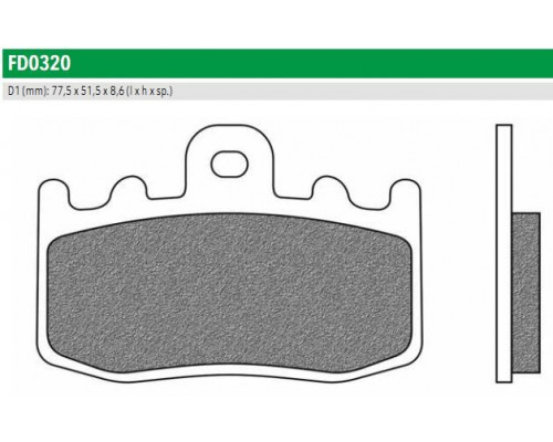 FD0320SP Newfren Колодки тормозные мото
