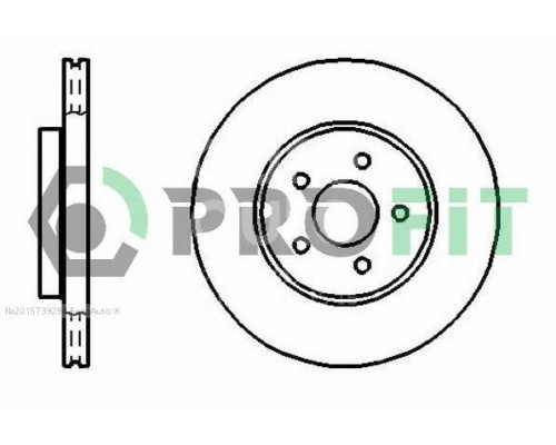 50101125 Profit Диск тормозной передний вентилируемый
