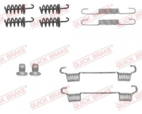 1050874 Quick Brake Установочный к-кт колодок ручного тормоза