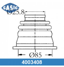 4003408 Sasic Пыльник внут ШРУСа (к-кт)