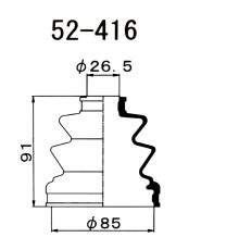 52-416 Maruichi Пыльник передн. ШРУСа (к-кт)