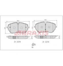 AB0640 BRAXIS Колодки тормозные передние к-кт