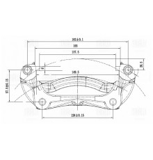 CF105110 Trialli Скоба суппорта переднего для Chevrolet Cruze 2009-2016