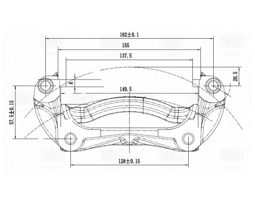 CF105110 Trialli Скоба суппорта переднего для Chevrolet Cruze 2009-2016