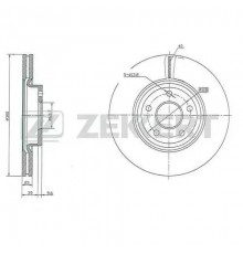 BS-5006 Zekkert Диск тормозной передний вентилируемый