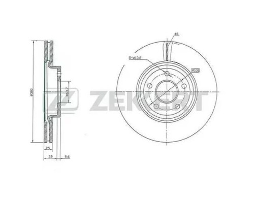 BS-5006 Zekkert Диск тормозной передний вентилируемый