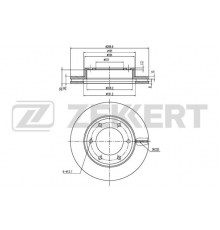 BS6337 Zekkert Диск тормозной передний вентилируемый для Isuzu Rodeo 1998-2004