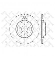 6020-9925V-SX Stellox Диск тормозной передний вентилируемый