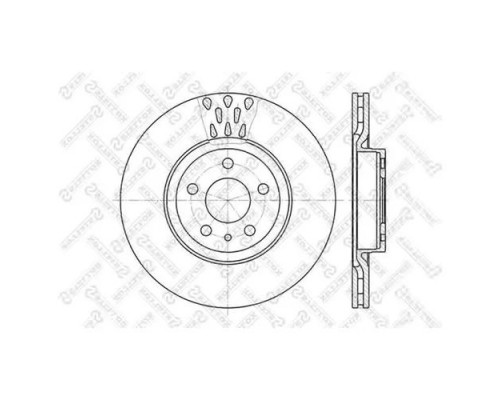 6020-9925V-SX Stellox Диск тормозной передний вентилируемый