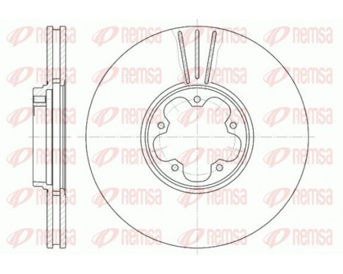 6608.10 Remsa Диск тормозной передний вентилируемый для Ford Transit [FA] 2000-2006