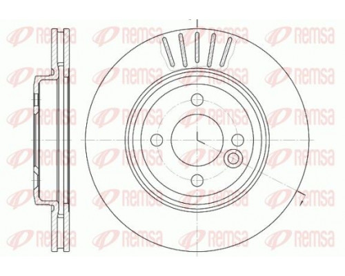6624.10 Remsa Диск тормозной передний вентилируемый