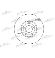 PBD2652 Patron Диск тормозной передний вентилируемый