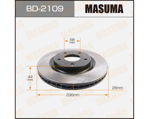 BD-2109 Masuma Диск тормозной передний вентилируемый