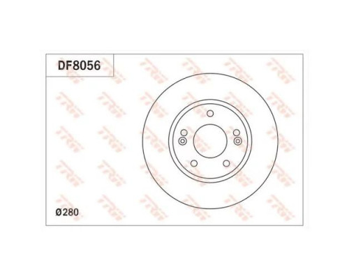 DF8056 TRW Диск тормозной передний вентилируемый