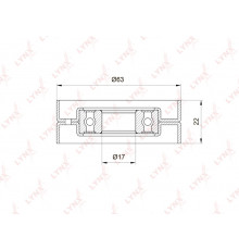 PB-5022 Lynx Ролик-натяжитель ручейкового ремня