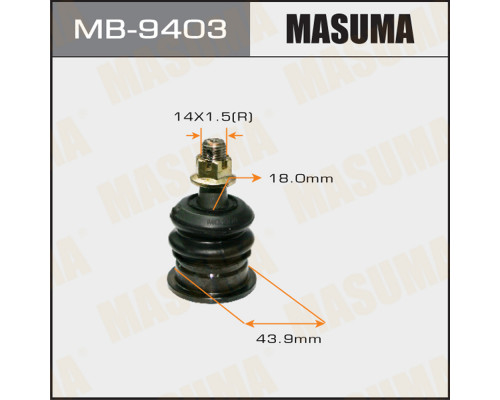 MB-9403 Masuma Опора шаровая верхняя задней подвески для Toyota Mark 2 (X10#) 1996-2000