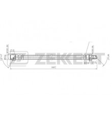 BS-9455 Zekkert Шланг тормозной задний