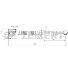 BS-9462 Zekkert Шланг тормозной передний левый