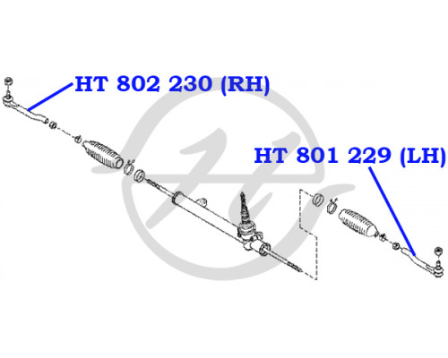 HT801229 Hanse Наконечник рулевой левый