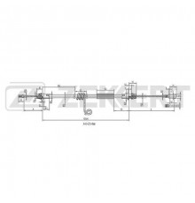 BZ-1244 Zekkert Трос стояночного тормоза правый для Ford Transit 2006-2013