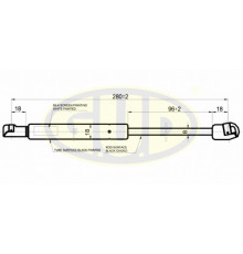 GGS020113 G.U.D Амортизатор крышки багажника для Audi 80/90 [B4] 1991-1995