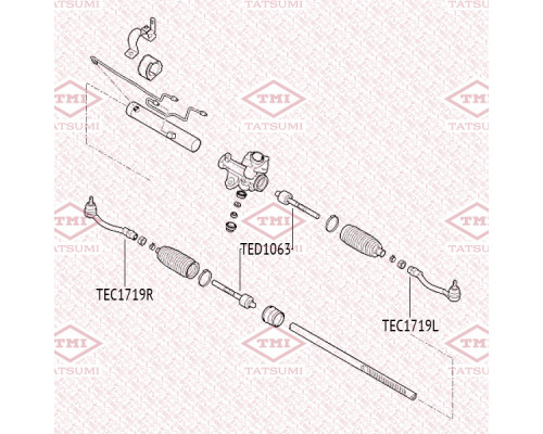 TEC1719R Tatsumi Наконечник рулевой правый